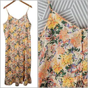 NEW Ophelia Roe Tank Dress Plus size 1X Floral Career party Strappy Stretch Back
